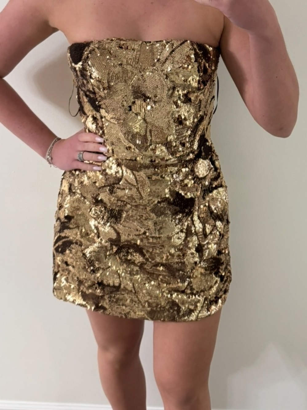Helsi Linda Sequin Strapless Mini Dress
